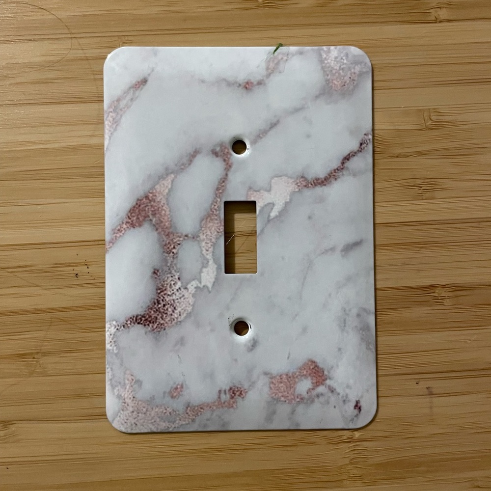 Marble looking light switch plate